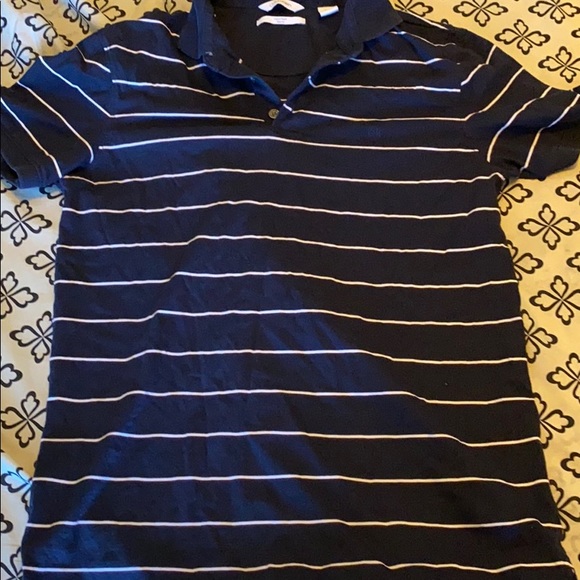 Red/white striped dark blue shirt - Picture 1 of 9